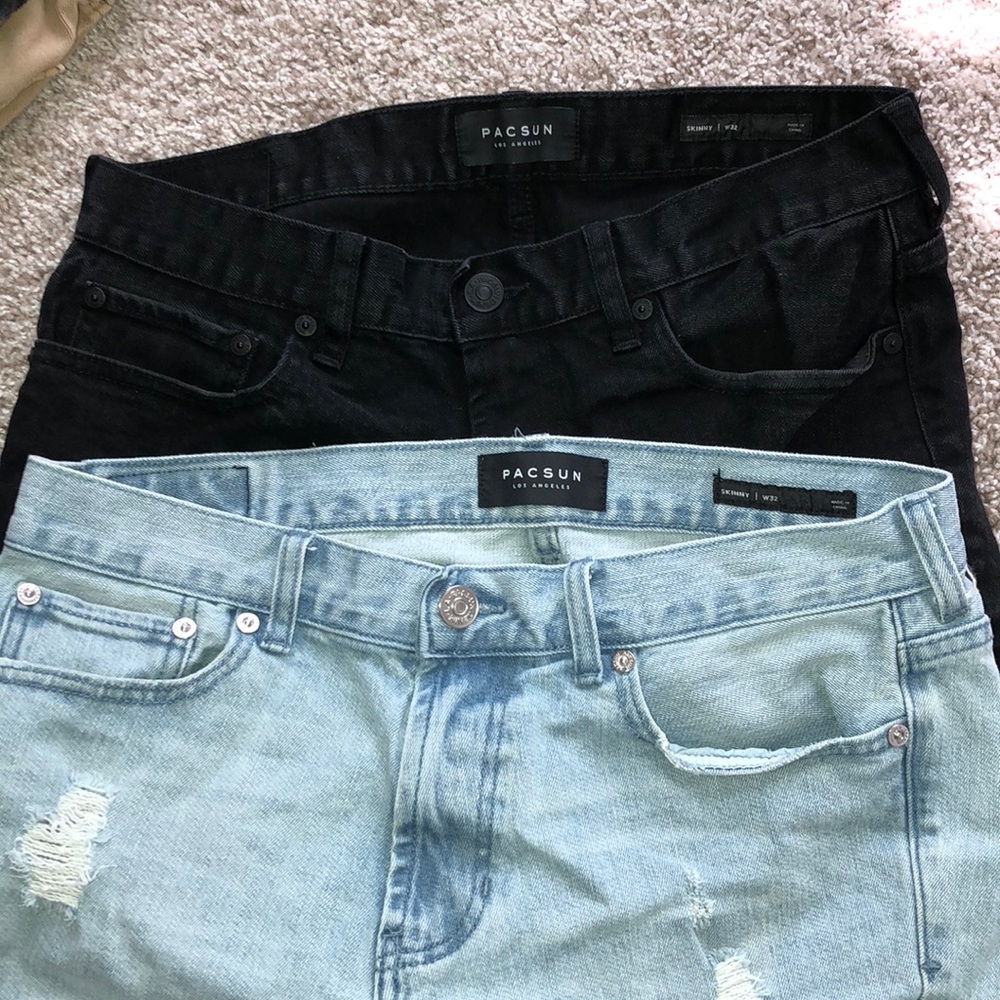 2 Pairs Of Cut Off Jeans
